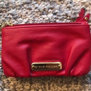 Steve Madden red leather wallet